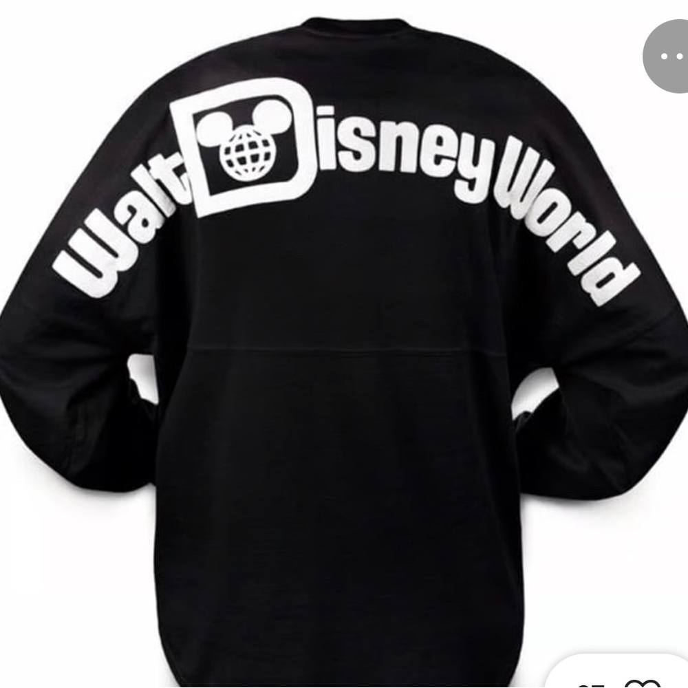 Disney Spirit Jersey Black Crewneck
